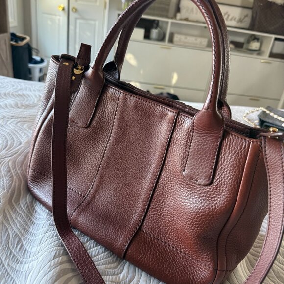 Salvatore Ferragamo IZZIE Gancini Embossed Tote Bag in Brown - Picture 6 of 10